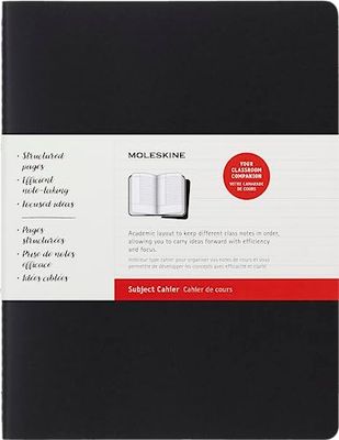 Moleskine CH7STNB 2X-Large Cahier Subject Kr.Brw Journals,Black/Kraft Brown