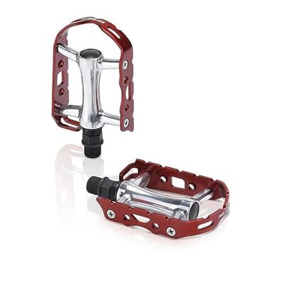 XLC pedal MTB ultralätt ATB, silver/röd, 20 x 10 x 4 cm