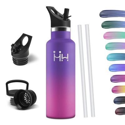 HoneyHolly Gourde Isotherme - 750ml Bouteille Isotherme avec Isolation par Double Paroi Gourde, Gourde INOX Isotherme Anti Fuite Reutilisable sans BPA pour Sport, Gym, Randonnée