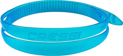 Cressi Swim Eyewear Silicone Strap + Loop Sangle avec loquet pour Lunettes de Natation Unisex-Adult, Bleu, Une Taille
