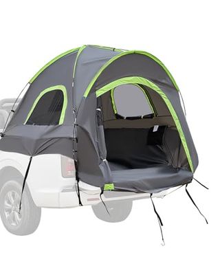 VEVOR Tente de camionnette, 1524-1585 mm, Tente de lit de Camion imperméable PU2000 mm pour Camping, Coque de Camping-Car Robuste pour 2 à 3 Personnes, avec fenêtres à Double Couche, Sac de Rangement