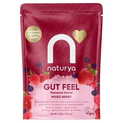 Naturya Gut Feel Flaxseed Blend Mixed Berry, 240g