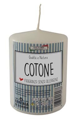 Bougie parfumée aux fleurs de coton Ø 7 cm h. 10 cm - Sans allergènes