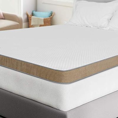 BedStory Memory Topper van gelschuim, 7,5 cm, hardheidsgraad H2 + H3, 2-in-1 koudschuim, matrasbeschermer met afneembare overtrek, voor matrassen, boxspringbed, slaapbank