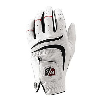 Wilson Grip Plus Guanto da Golf, MRH, Uomo, Bianco, L