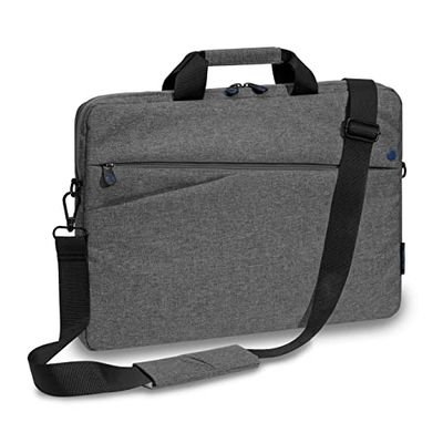 Pedea Laptop Bag Fashion Notebook Bag up to 17.3 Inches (43.9 cm) Shoulder Bag with Shoulder Strap Grey/Blue
