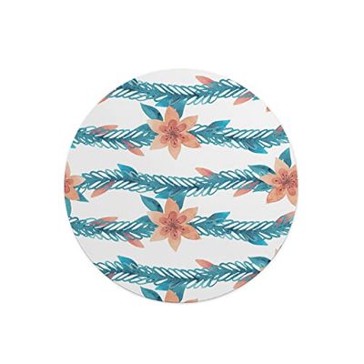 Questo Casa, Ronde digitaal bedrukte muismat, antislip onderkant, voor kantoor en thuis, diameter: 22 cm
