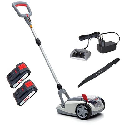 IKRA cortacésped a batería ICHM 20 con función trituradora, para céspedes pequeños de hasta 50 m², incl. 2 baterías, cargador & cuchilla de repuesto