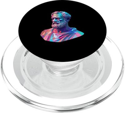 Aristóteles Glitch Art PopSockets PopGrip para MagSafe