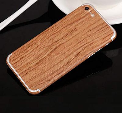 Shot Case - Sticker voor iPhone 8, Integral, houteffect, voor/achter, kleur: licht eiken