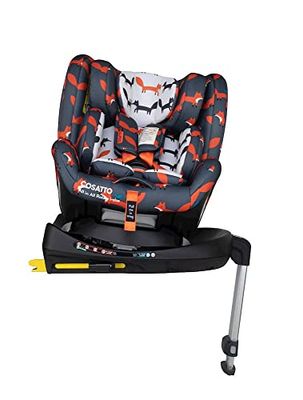 COSATTO All in All 360 Rotera i-Size bilstol – 360° svängbar, grupp 0+123, 0-36 kg, 0-12 år, ISOFIX, ERF, Anti-Escape (Charcoal Mister Fox)