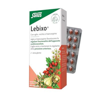 Salus Lebixo - Integratore Alimentare per la regolarità cardiovascolare e della pressione arteriosa, a base di Aglio, Vischio e Biancospino - 45 Capsule