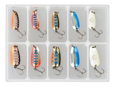 Savage Gear Kit de microcuchillas para uñas - Cucharas de Pesca de Trucha ultrarrealistas para Pescadores de Agua Dulce - Acción de precisión para Trucha, Perca y pez Luna Surtido Variado