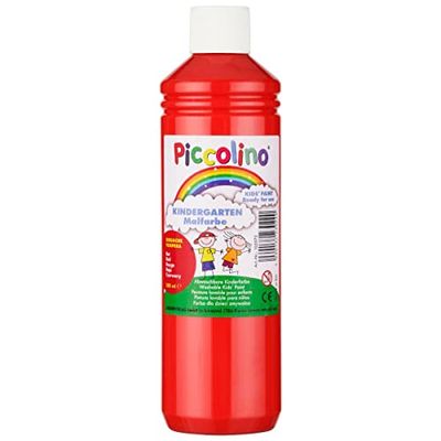 Piccolino - Colore da Pittura Rosso per Bambini, 500 ml, per scuole elementari