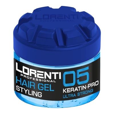 LORENTI TOKYO & SEOUL Barber Hair Styling Gel 05 Keratin-Pro Ultra Hold 300 ml – gel per capelli da uomo – forte tenuta – nessun incollaggio e senza residui – senza alcool – gel per capelli – look