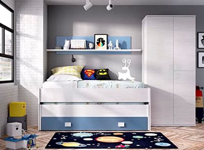 DEKIT GRUPO RIMOBEL Habitación Infantil, Melamina, Artic y Aguamarina, Completo