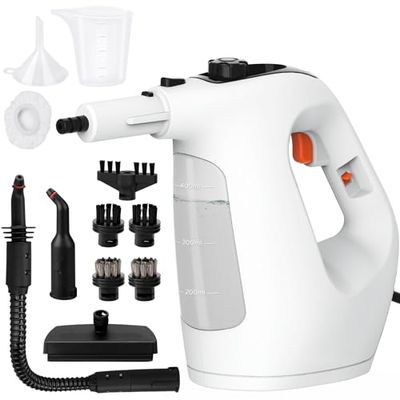 SXHY Limpiador de vapor, limpiador de vapor portátil para limpieza, limpiador a vapor presurizado multiusos para el hogar con bloqueo continuo de vapor, tiempo de uso ilimitado y (white)