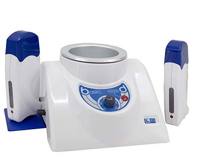 EpilWax - Fornello combinato scaldacera in plastica per vasi da 800 e poi 2 manipolo per riscaldare il roll-on