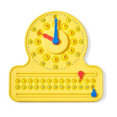 Learning Resources Popper Sensorial de Burbujas del Reloj con Línea Numérica para Aprender a Leer la Hora, Reloj Codificado por Colores, Juguete Interactivo y Divertido, Regalo Niño y Niña 5 6 7 Años