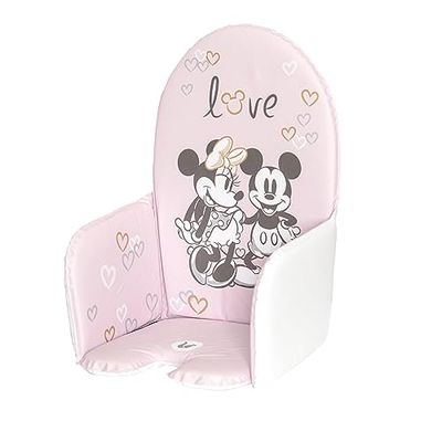 keeeper Minnie kussen voor kinderstoel, universeel voor hoge stoelen, met klittenbandsluiting, Lena, roze (pastelroze)