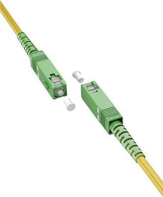 goobay 59640 Câble à fibre optique (FTTH) / monomode (OS2) Simplex/SC APC (8°) mâle vers SC-APC (8°) mâle/Câble à fibre optique / 3 mètres