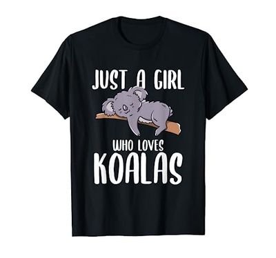 Just A Girl Who Loves Koalas Funny Bear Gift For A Woman Maglietta