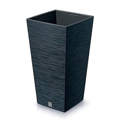 Pot de fleurs avec reserve d´eau 24x24x45cm anthracite - FURU