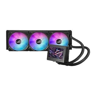 ASUS ROG Ryujin III 360 ARGB Dispositivo di raffreddamento a liquido all-in-one, Cooler CPU con LCD 3,5", Pompa Asetek di 8a generazione, Ventole del radiatore ROG ARGB da 120 mm, Daisy Chain, Nero