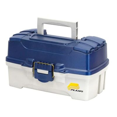 PLANO Tackle Box|Fishing Tackle Organizer med två fack, bärbar förvaringsorganizer, verktygslåda, smådelar, löstagbara fack, fiske, pärlstav, skol- eller kontorsmaterial eller hantverksmaterial