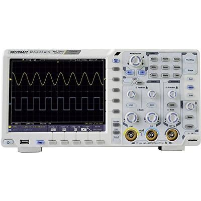 VOLTCRAFT DSO-6102WIFI - Osciloscopio digital (100 MHz, 2 canales, 1 GSa/s, 40000 kpts, 8 bits, multimetro)