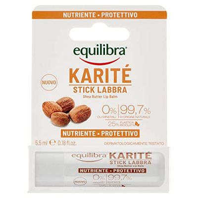 Equilibra Stick Labbra Karite', Chiaro, 5.5 ml (Confezione da 1)