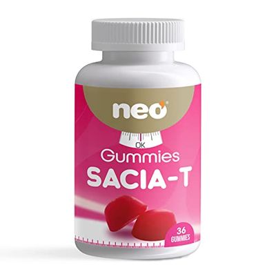 NEO | Sacia-T 36 Gummies Caramelos - 36 Unidades 210 gr | Contribuye a tener Menos Apetito y Reducir la Ingesta Calórica | Sin Gluten ni derivados Lácteos | Se Recomienda Consumir 2 Gummies al día