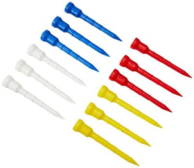 LONGRIDGE Lignum Golf Tee Lignum Tees 82 mm em saco de 12 peças, Golf Tee (plástico) cor: Multicor: Tamanho: 82 mm