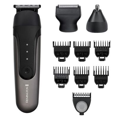 Remington ONE 10-in-1 Head & Body Multi-Groomer for Men & Women (All-In-One Trimmer, 38mm Blade for Hair & Beard, Foil Shaver, Nose & Ear, 7 Combs, USB, Waterproof, Cordless, 60-Minute Run Time) PG760