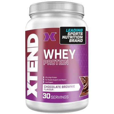 XTEND Whey Protein Powder, 30 Servings, Chocolate Brownie | 20g Protein Per Serving for Post Workout Recovery and Muscle Growth | Muscle Building Supplements