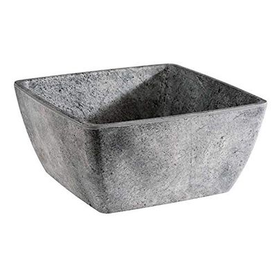 APS 84830 skål "ELEMENT", grå, melamin, 1,5 l, 19 cm x 19 cm x 9 cm