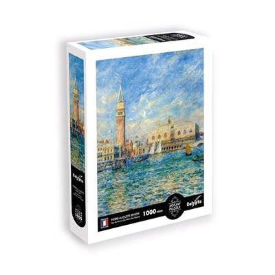 Calypto 3907007 Venedig Dogenpalast, 1000 Teile Puzzle mit Soft-Touch, Kunstpuzzle mit samtiger Oberfläche, für Erwachsene und Kinder ab 9 Jahren, Pierre Auguste Renoir