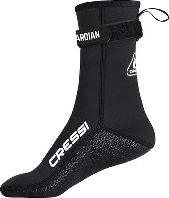 CRESSI Guardian Hoge neopreen sokken, 2 mm, 2XL, 2 mm hoge neopreen sokken met klittenband, ideaal voor alle watersportliefhebbers, zwart, 2XL, uniseks