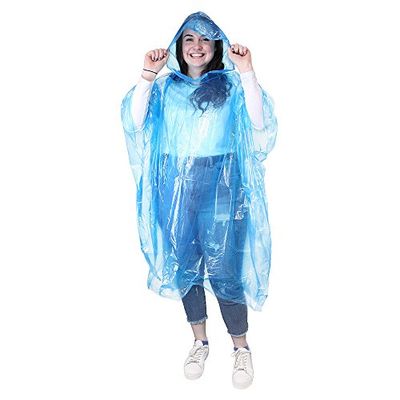 Regenponcho voor volwassenen, waterdicht, noodgevallen, 5 stuks voor met capuchon, concerten, pretpark