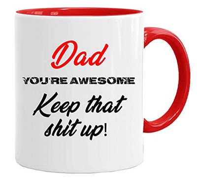 Acen Merchandise Tasse/Mug drôle - 'Dad you're awesome'. - Cadeau Rigolo avec des Messages Humoristiques