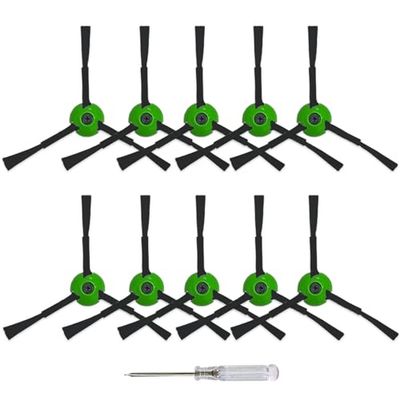 Set van 10 vervangende zijborstels compatibel met iRobot Roomba i-, j- en e-serie (alle modellen), voor het opvegen van stof en vuil langs randen en in hoeken, geschikt voor i1+/i2+/i3+/i4+/i5+/i6+/i7