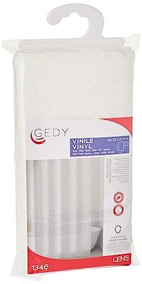 Gedy | Lens Rideau de Douche Peva, Finition Blanche, Dimensions 200 x 120 x 0,1 cm et Poids 0,225 kg