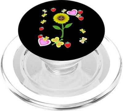 Verano girasol flores flor jardín retro adolescente niños PopSockets PopGrip para MagSafe