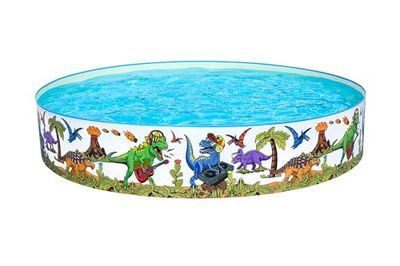 Bestway 55001-6 Piscina Rigida Dinosauri 244x244x46