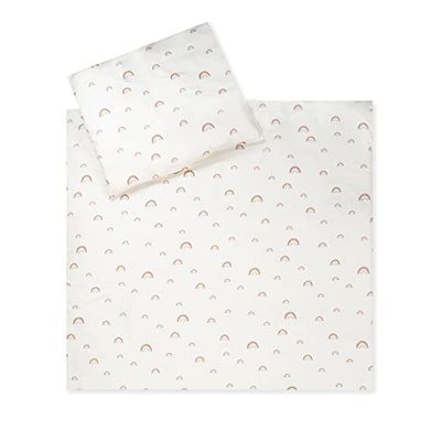 Julius Zöllner Ropa de Cama para bebé 100% algodón orgánico, estándar 100 de Oeko-Tex, Fabricada en Alemania, tamaño 80 x 80 + 35 x 40 cm, arcoíris