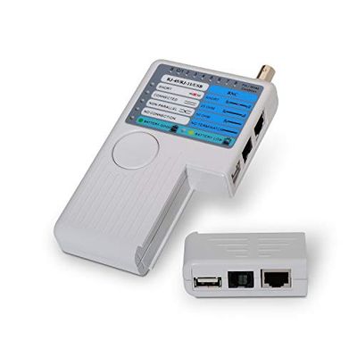 AISENS TESTER para cabo RJ11 RJ12 RJ45 USB COAXIAL indicadores LED para conexões e falhas A142-0313