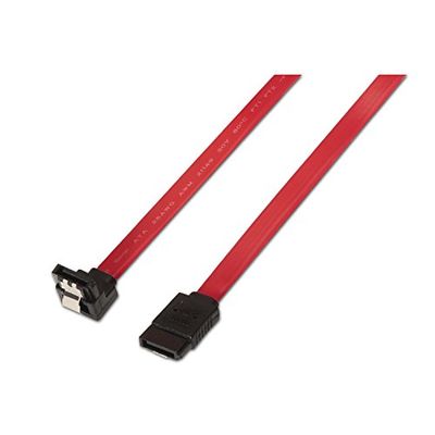 AISENS A130 – 0156 – Câble Données coudée avec anclajes (0.5 m, pour Disque Dur SATA) Couleur Rouge