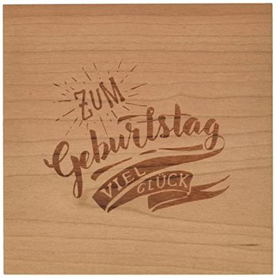 Holzgrusskarten Originele wenskaart voor verjaardag - 100% Made in Austria, bestaat uit kersenhout - geschikt als kaart voor verjaardag of verjaardag, verjaardagskaart, verjaardagscadeau enz.