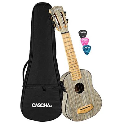 Cascha E-Bamboo Soprano Graphite con pick-up, custodia e 3 plettri