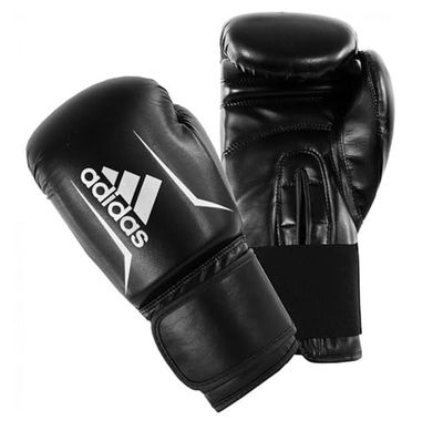 Adidas Speed 50 - Guantoni da boxe, da adulto, colore: Nero/Bianco